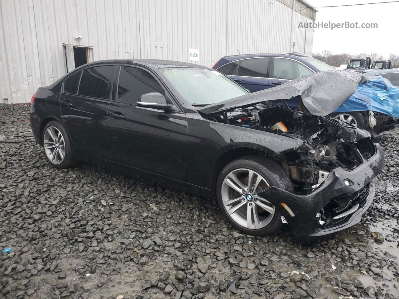 2017 Bmw 330 Xi Black vin: WBA8D9G5XHNT91117