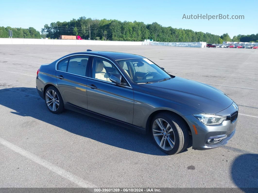 2017 Bmw 330i Xdrive Gray vin: WBA8D9G5XHNU60128