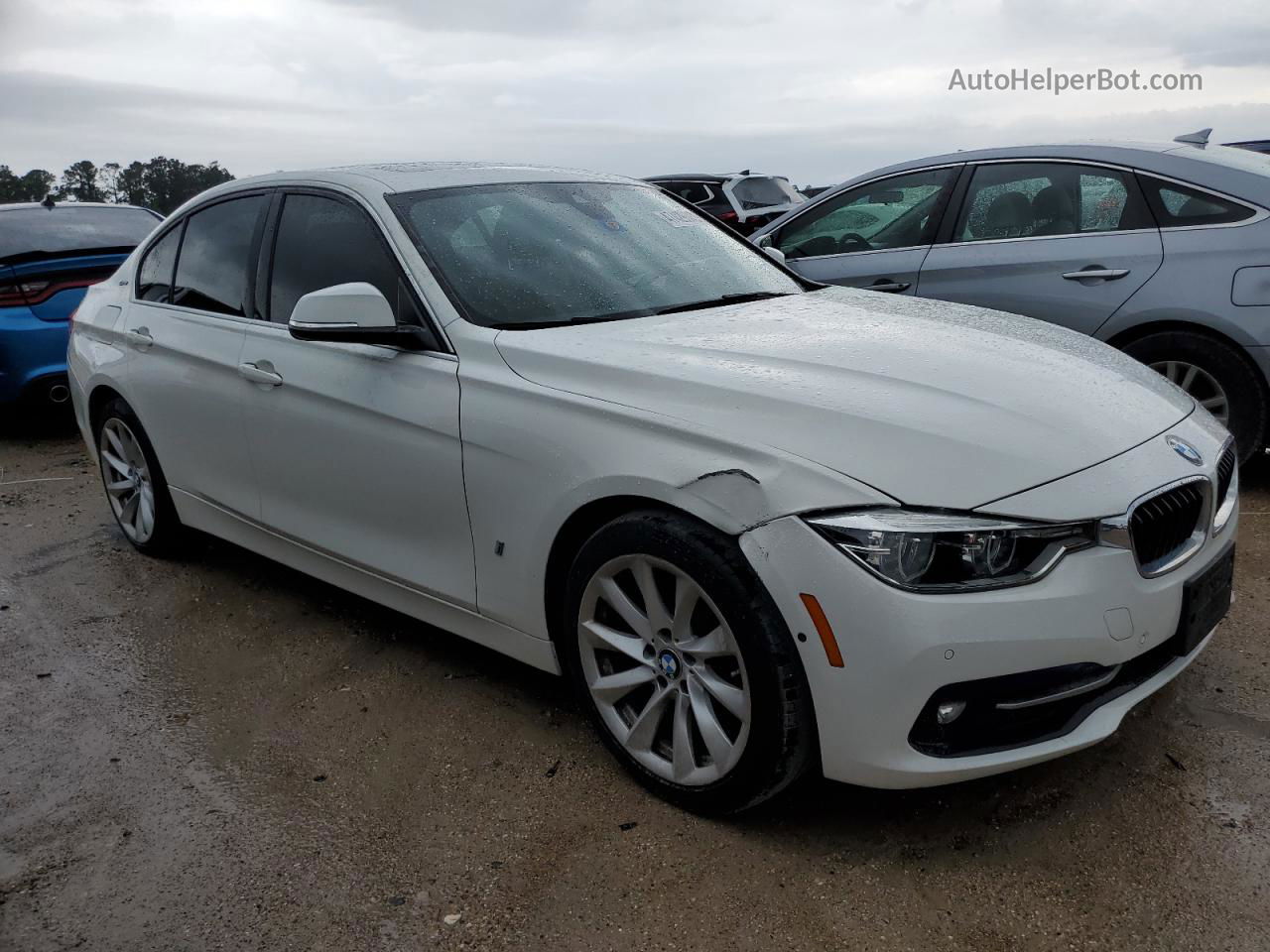 2017 Bmw 330e  White vin: WBA8E1C32HA029180