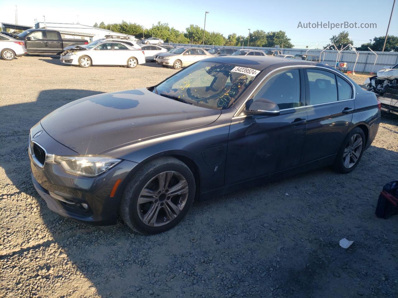 2017 Bmw 330e  Gray vin: WBA8E1C32HA156592