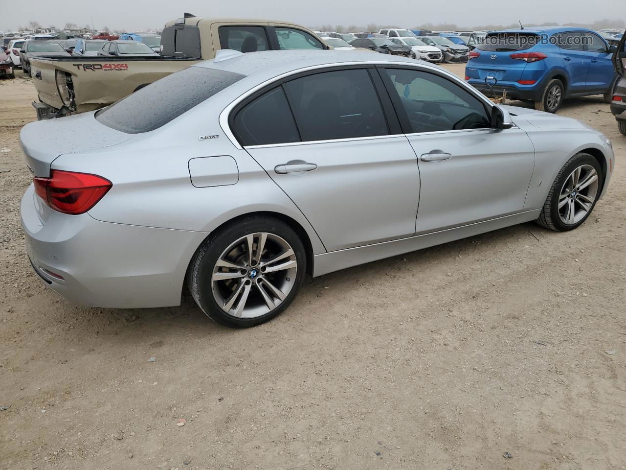 2017 Bmw 330e  Silver vin: WBA8E1C34HA156738