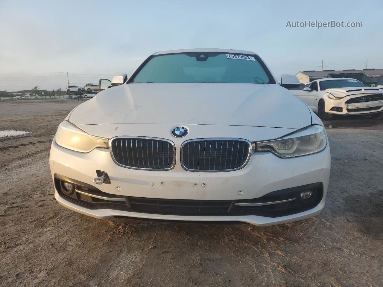 2017 Bmw 330e  White vin: WBA8E1C56HK895170