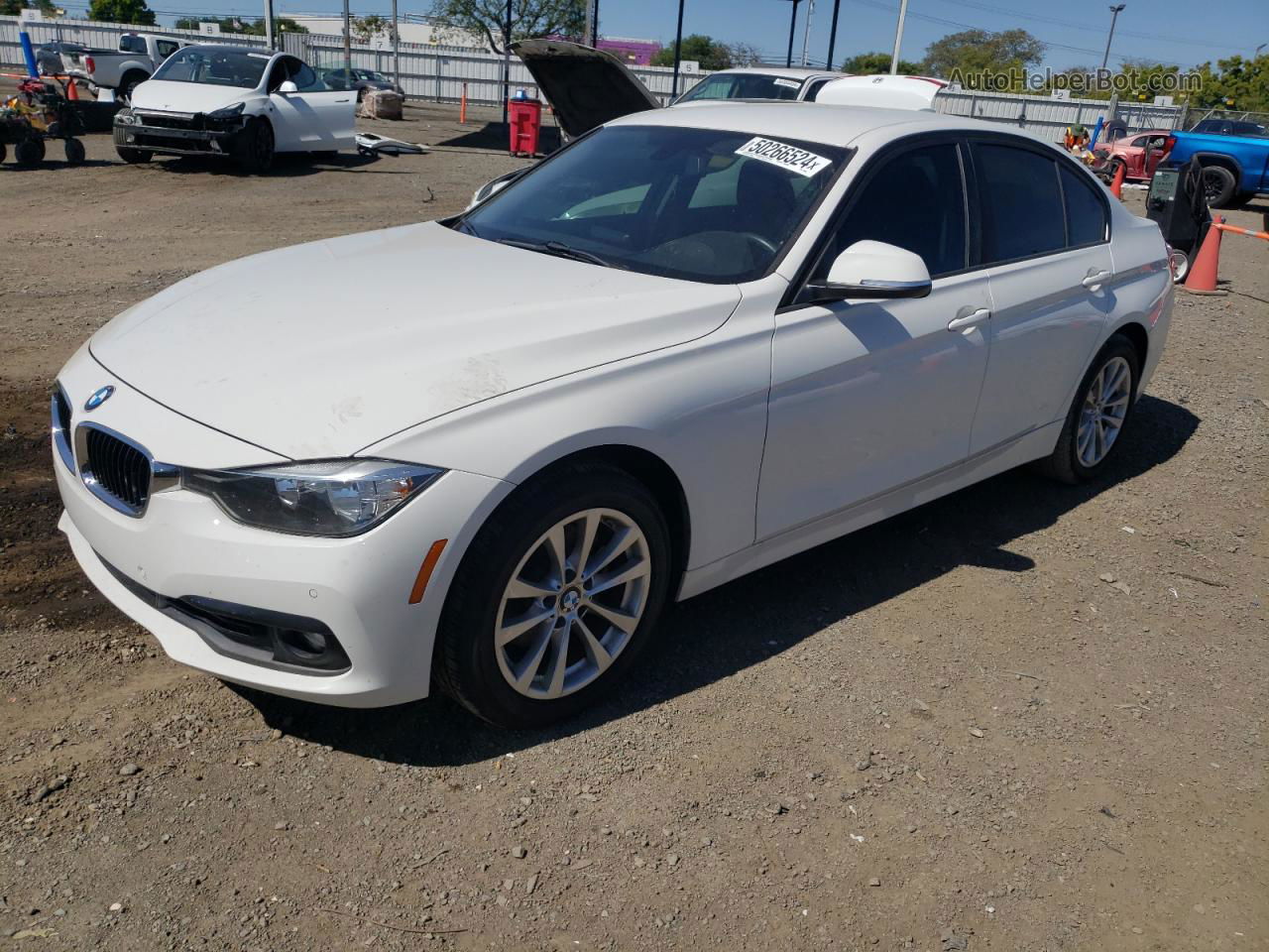 2017 Bmw 320 I White vin: WBA8E1G36HNU18035