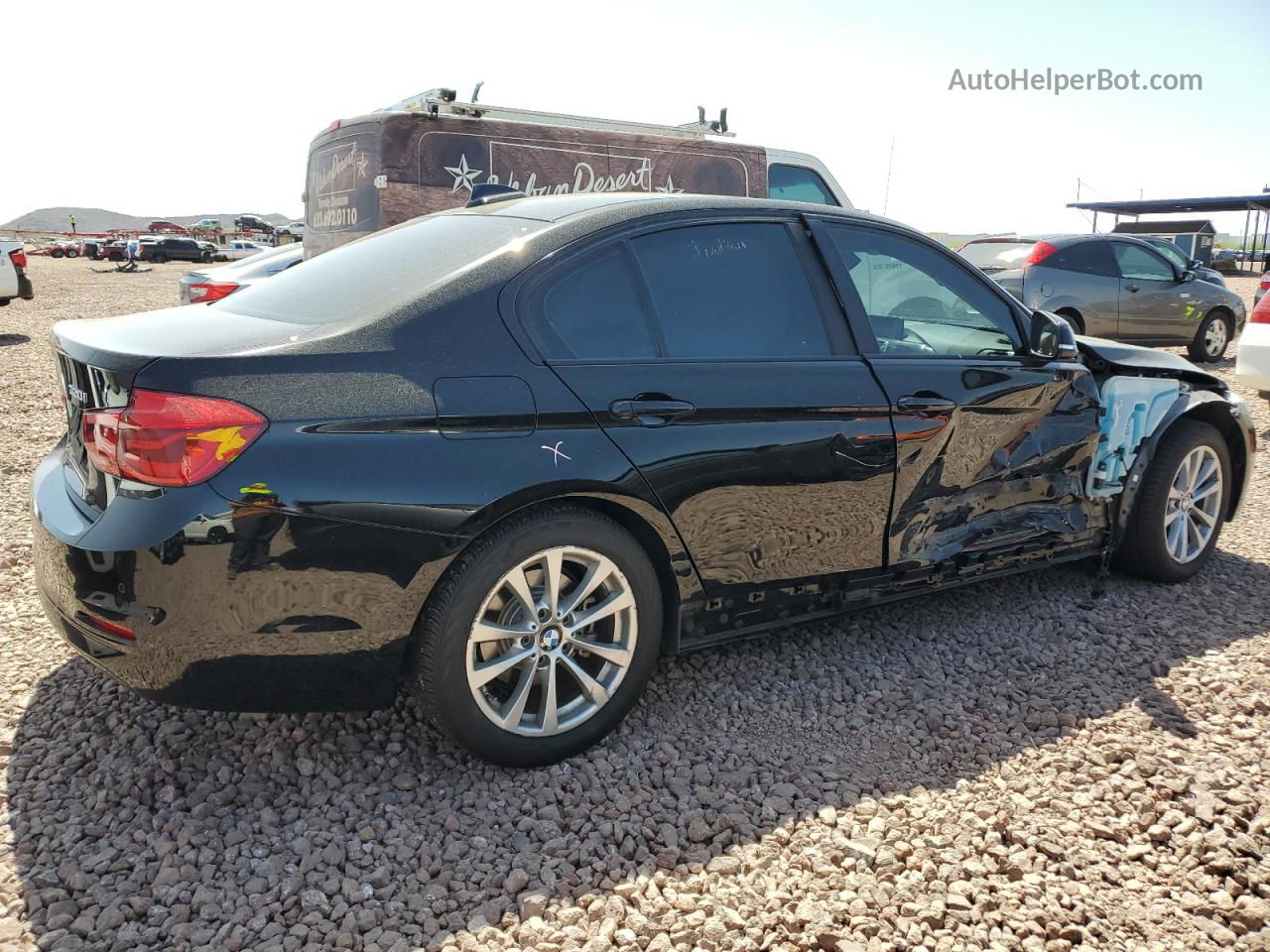 2017 Bmw 320 I Black vin: WBA8E1G37HNU16245