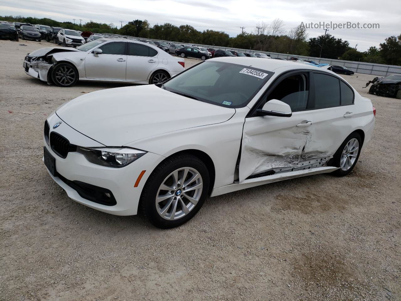 2017 Bmw 320 I White vin: WBA8E1G38HNU16609