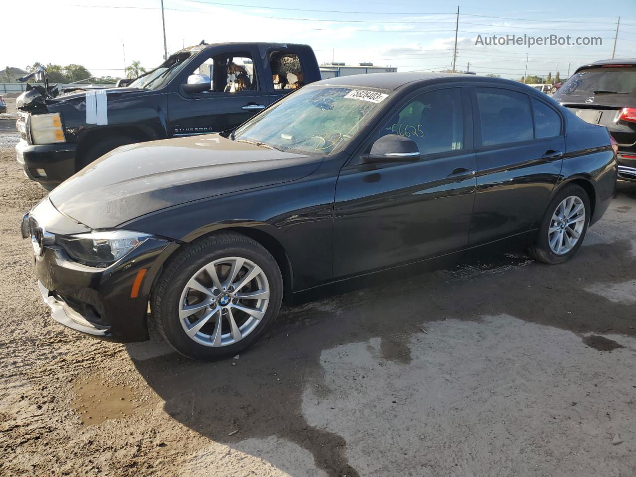 2016 Bmw 320 I Черный vin: WBA8E1G50GNT36334