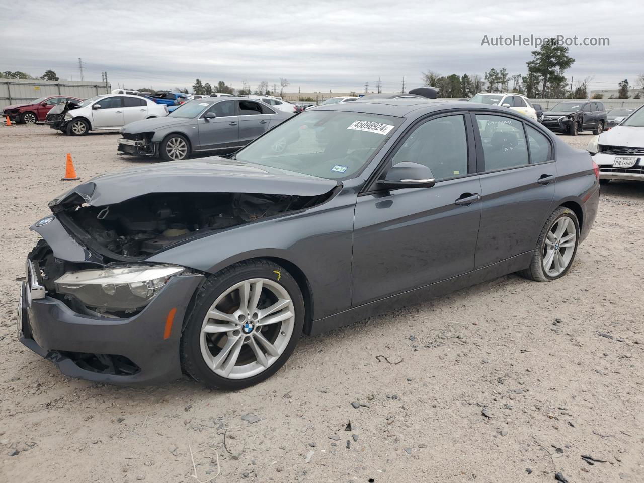 2016 Bmw 320 I Gray vin: WBA8E1G50GNT37127