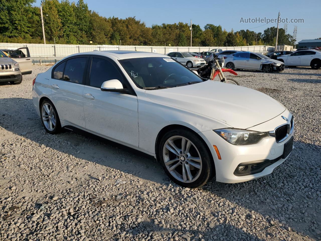 2016 Bmw 320 I White vin: WBA8E1G51GNT33717