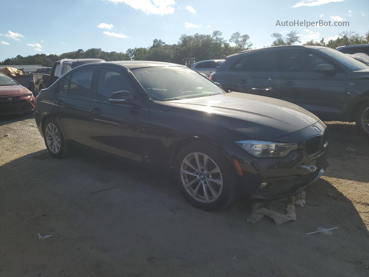 2016 Bmw 320 I Черный vin: WBA8E1G51GNT35368