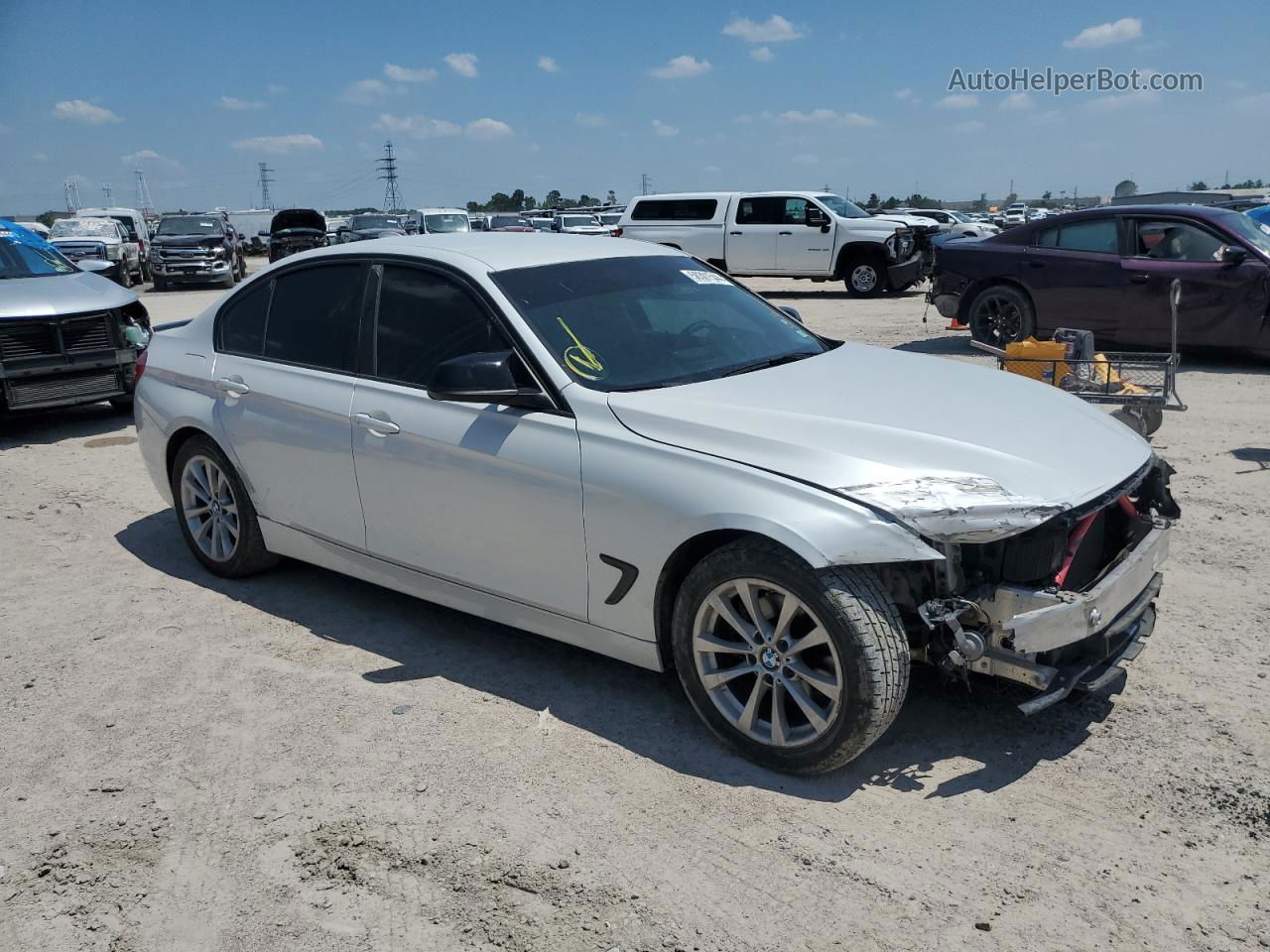 2016 Bmw 320 I White vin: WBA8E1G52GNU10112