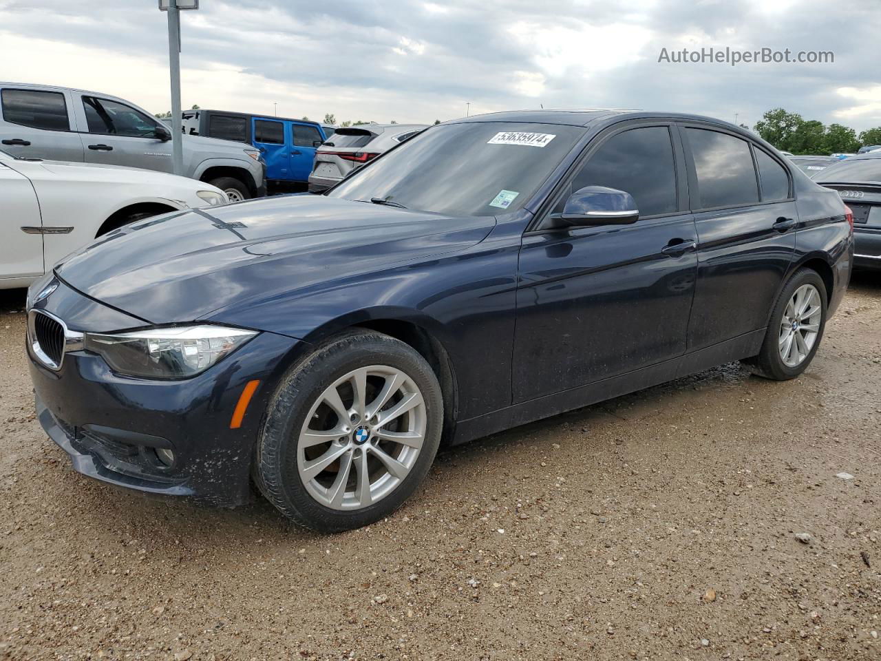 2016 Bmw 320 I Blue vin: WBA8E1G52GNU10370