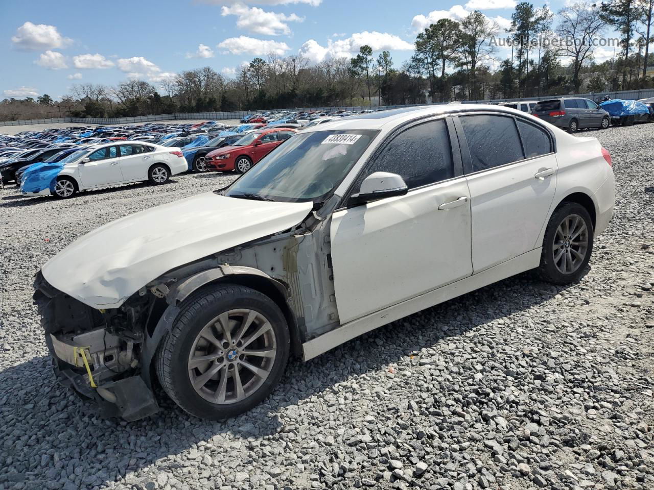 2016 Bmw 320 I White vin: WBA8E1G55GNT35356