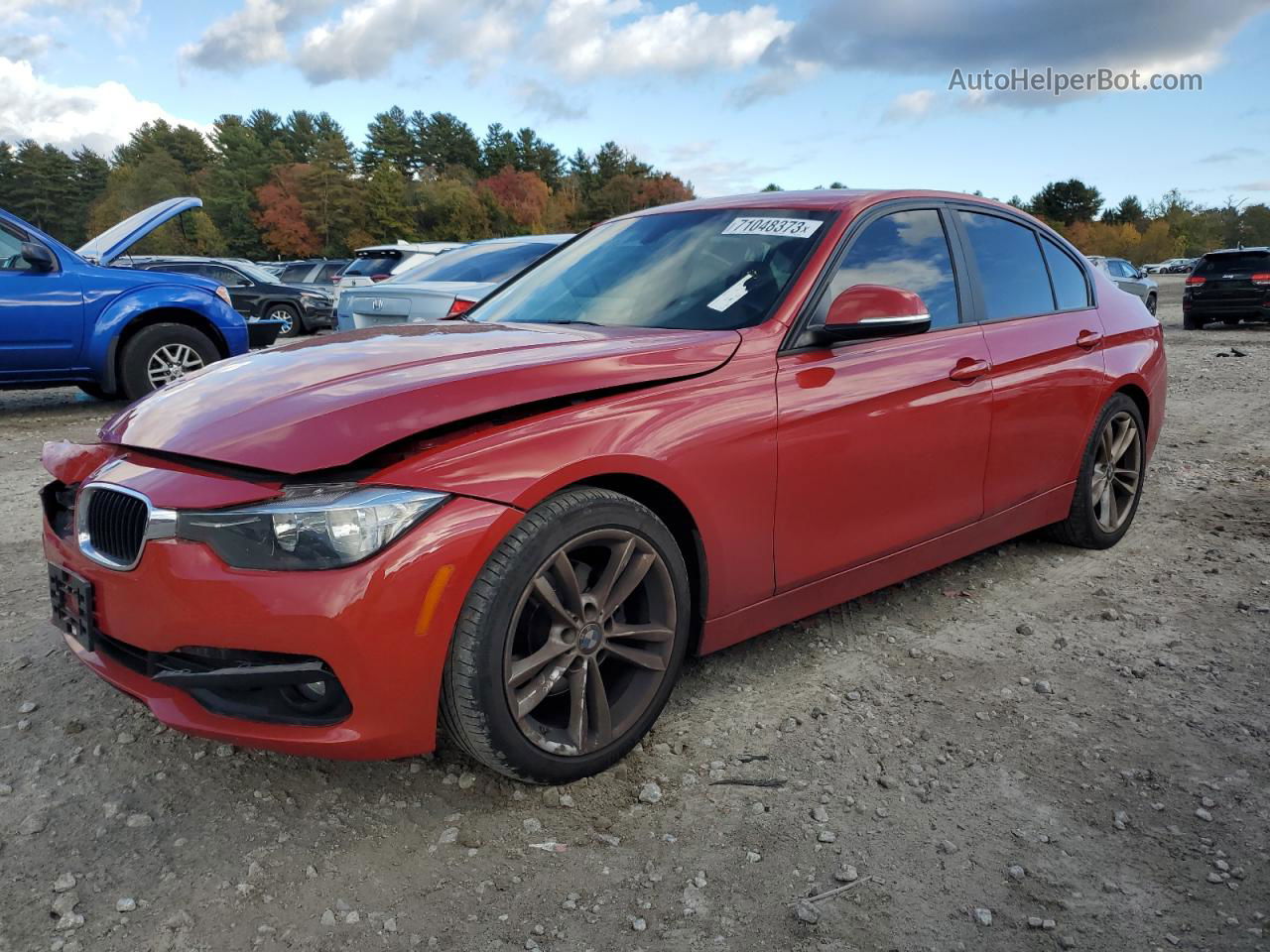 2016 Bmw 320 I Red vin: WBA8E1G55GNT36555