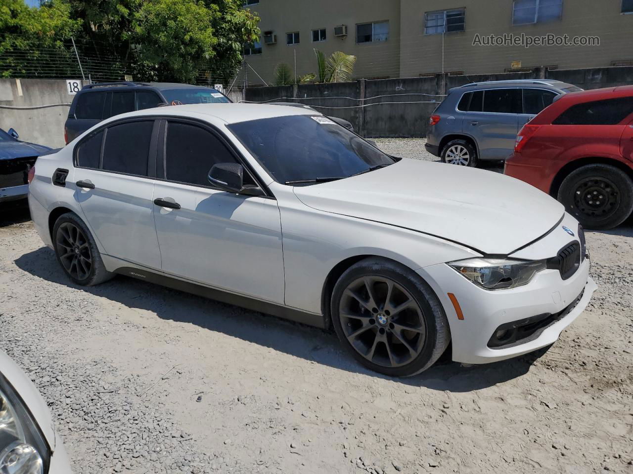 2016 Bmw 320 I White vin: WBA8E1G55GNT37513