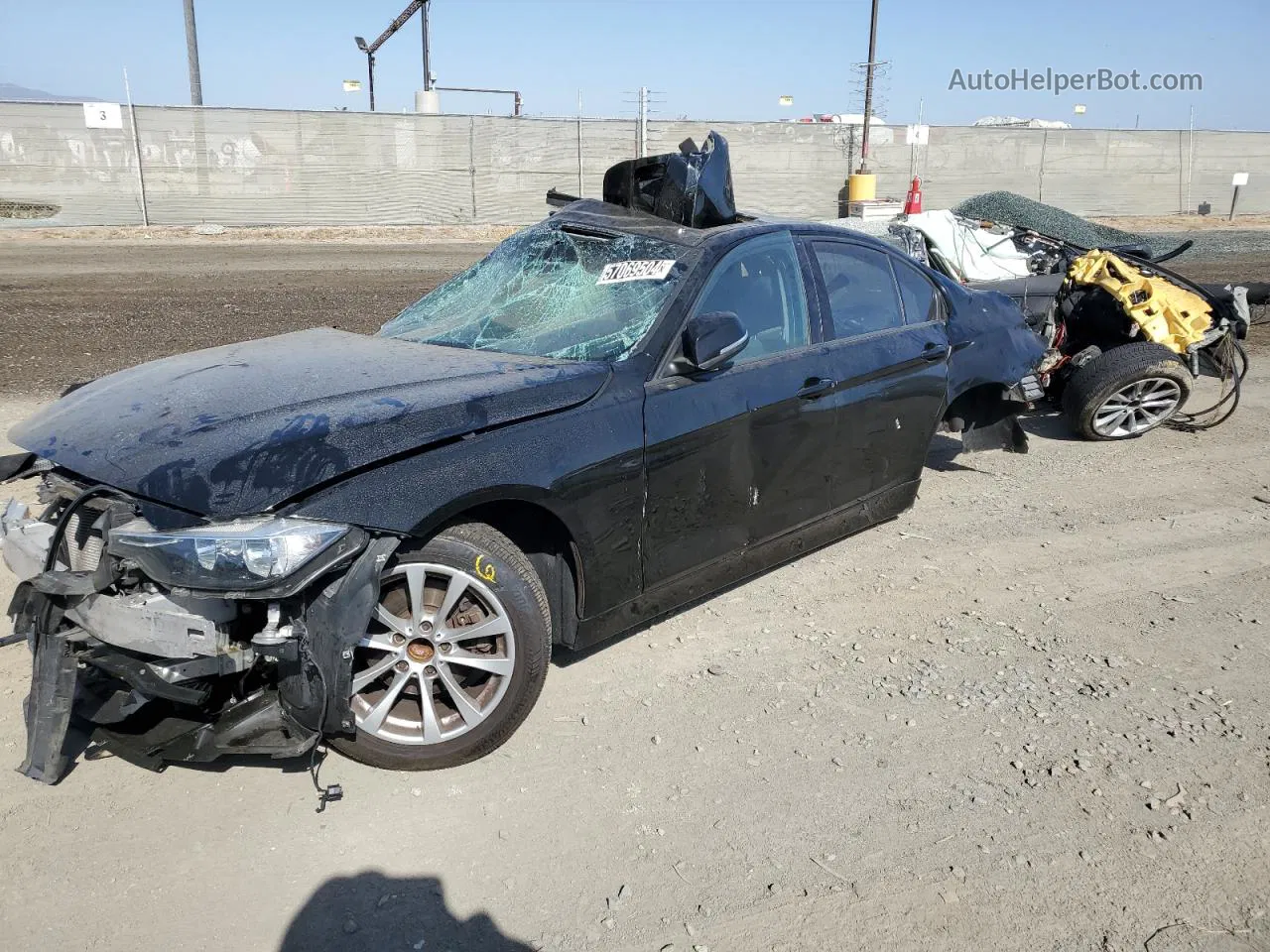 2016 Bmw 320 I Black vin: WBA8E1G55GNU11237