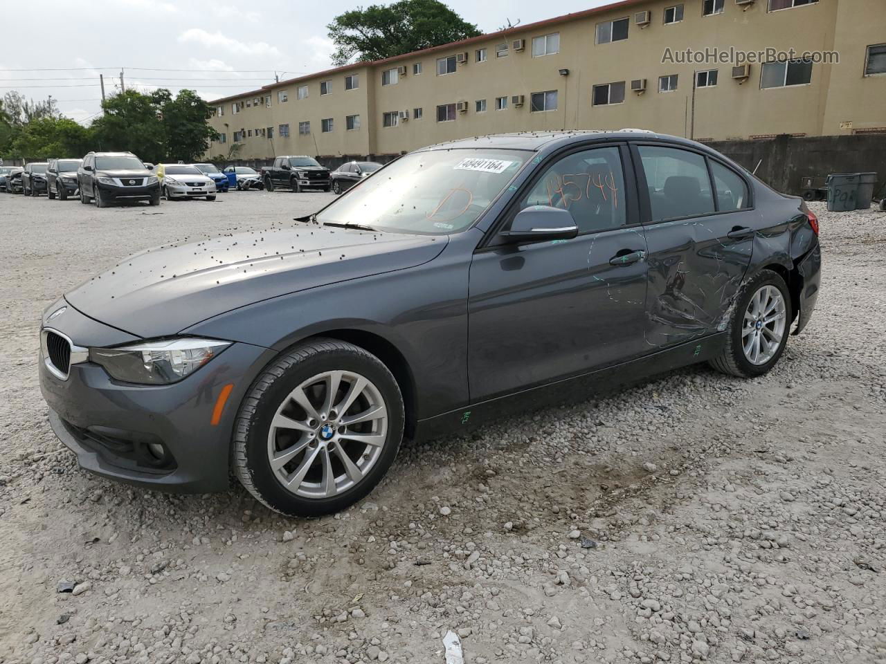 2017 Bmw 320 I Gray vin: WBA8E1G55HNU12616