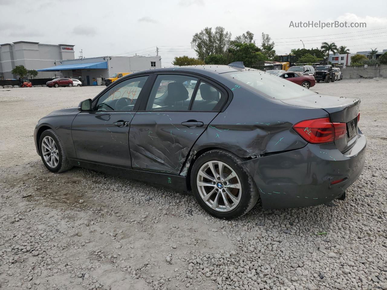 2017 Bmw 320 I Gray vin: WBA8E1G55HNU12616