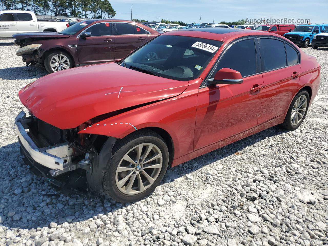 2017 Bmw 320 I Red vin: WBA8E1G55HNU13247