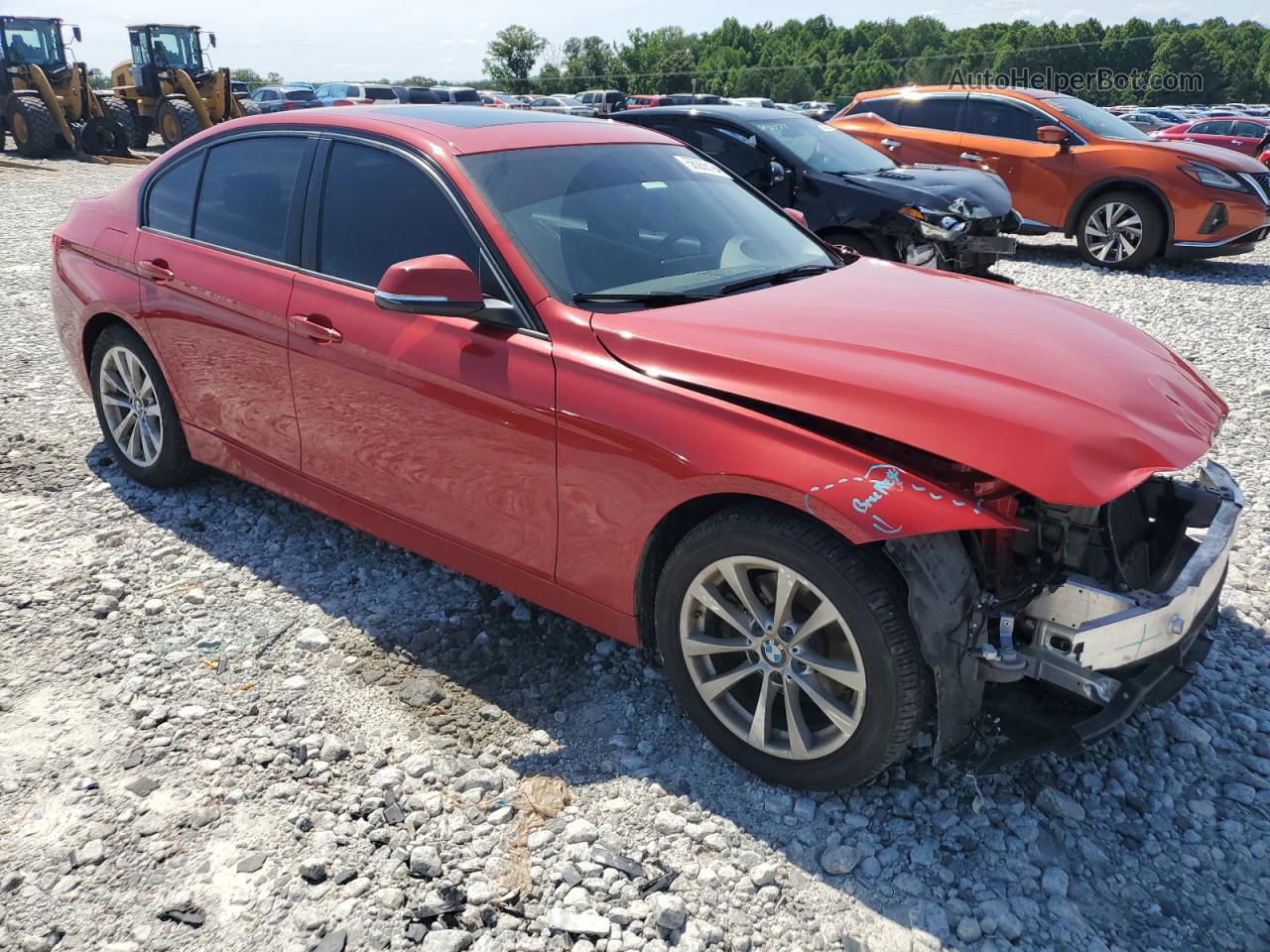 2017 Bmw 320 I Red vin: WBA8E1G55HNU13247