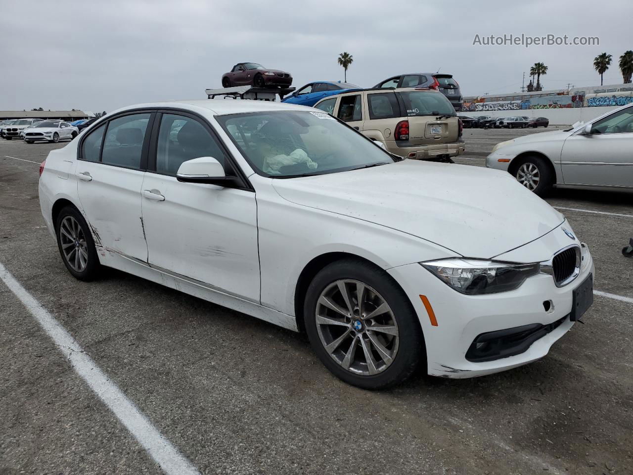 2016 Bmw 320 I White vin: WBA8E1G57GNT33785