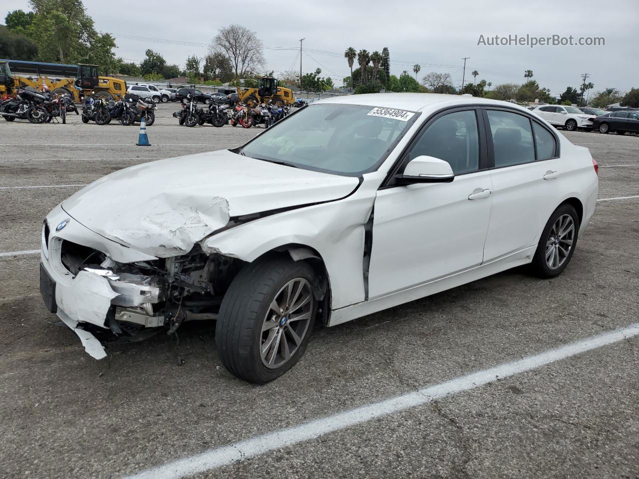 2016 Bmw 320 I White vin: WBA8E1G57GNT33785