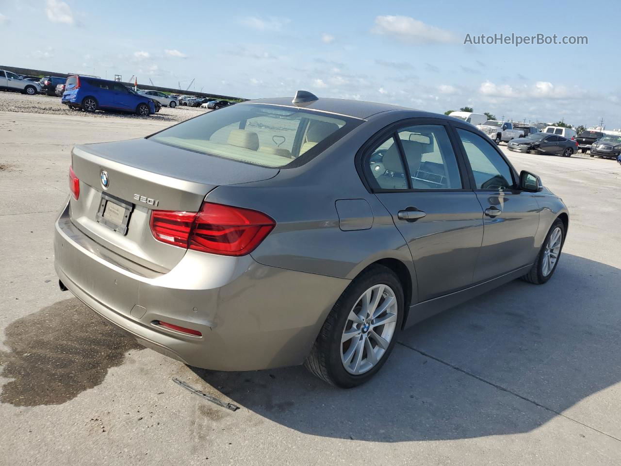 2016 Bmw 320 I Gray vin: WBA8E1G57GNT36248