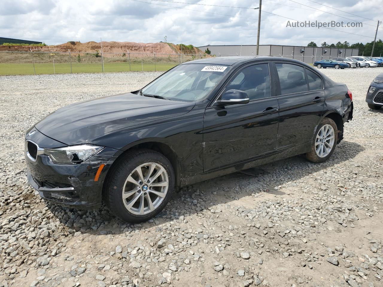 2017 Bmw 320 I Black vin: WBA8E1G57HNU14478