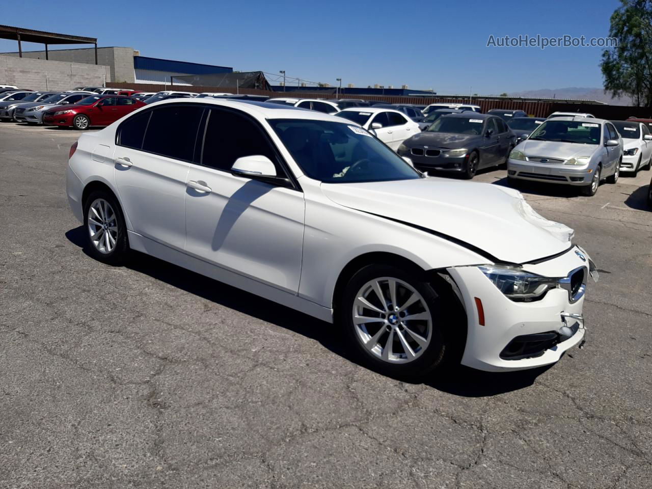 2017 Bmw 320 I White vin: WBA8E1G58HNU13016