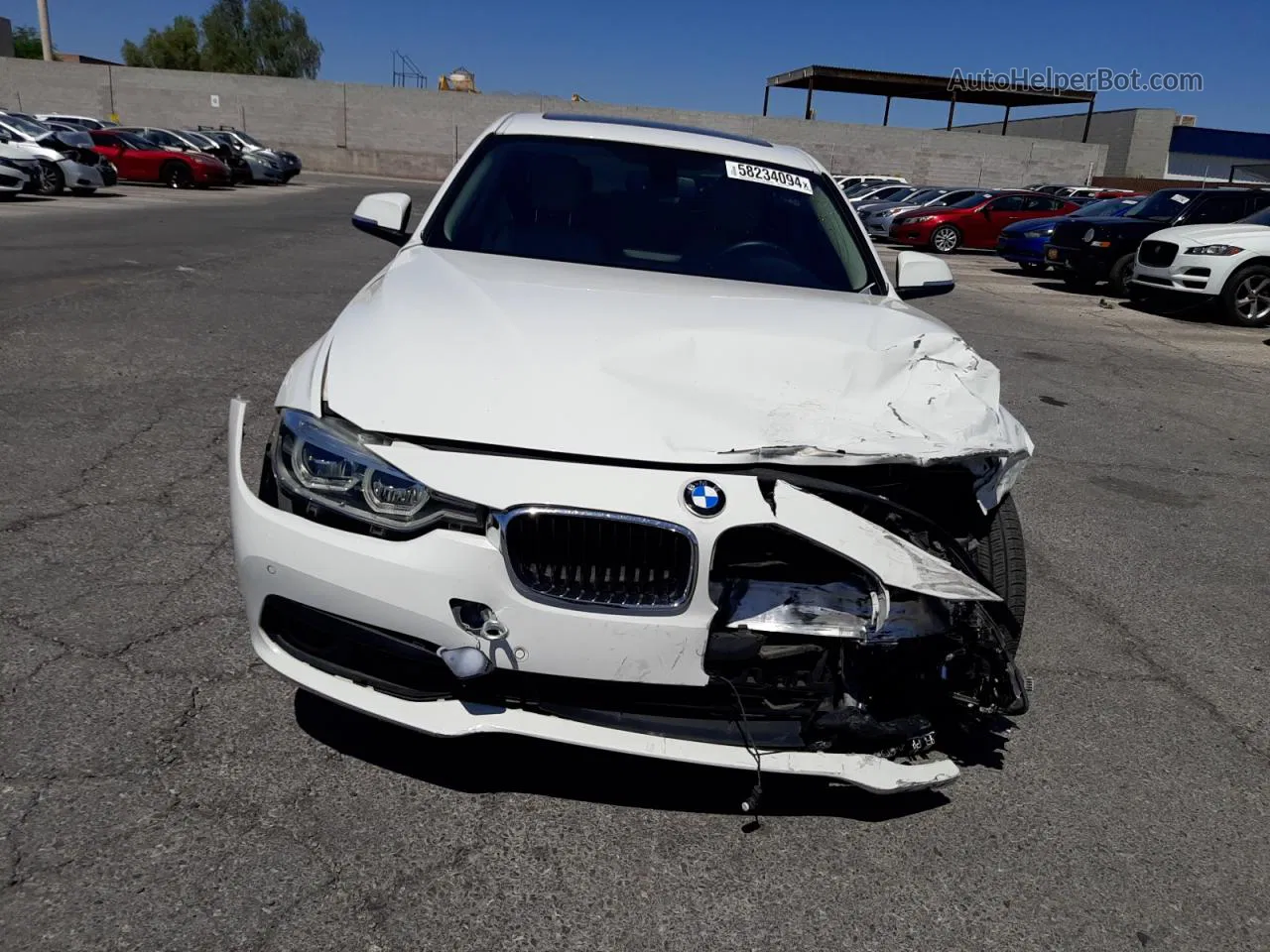 2017 Bmw 320 I White vin: WBA8E1G58HNU13016