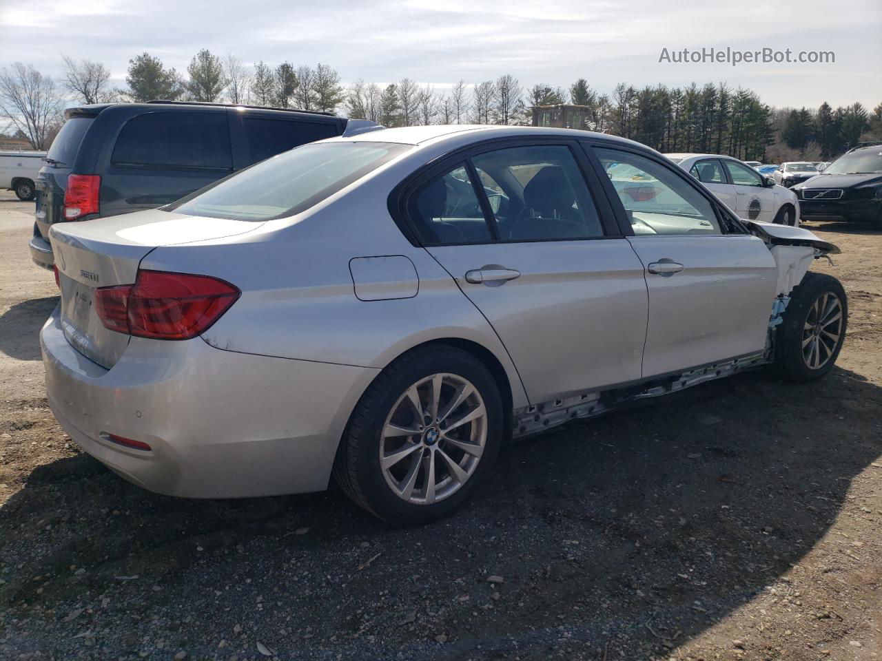 2017 Bmw 320 I Silver vin: WBA8E1G58HNU13937