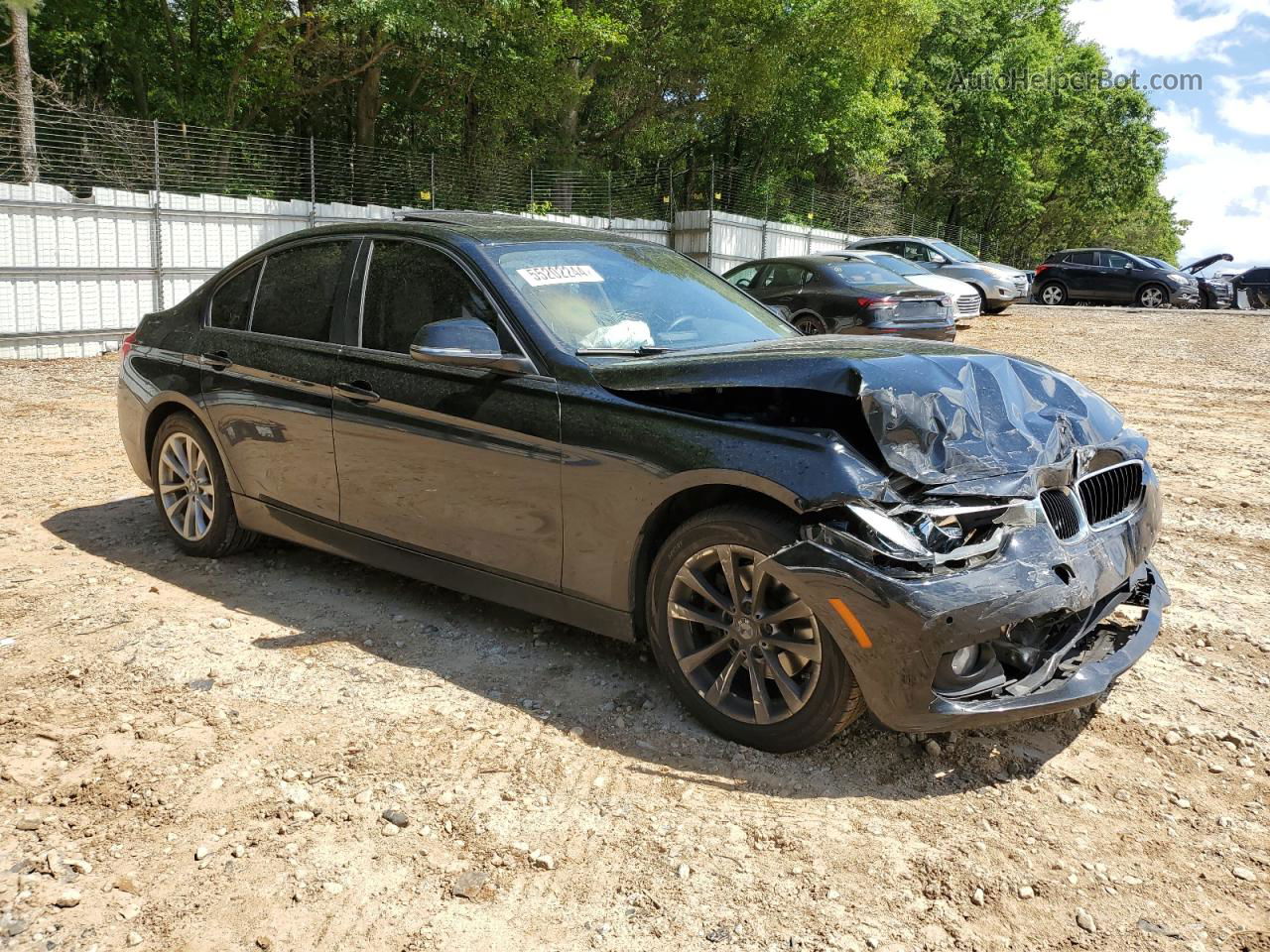 2017 Bmw 320 I Black vin: WBA8E1G58HNU14022