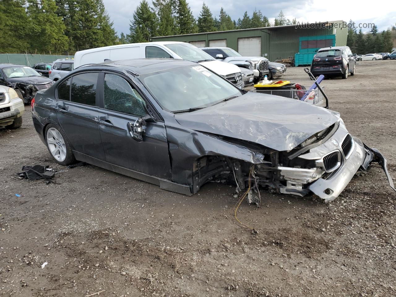 2017 Bmw 320 I Gray vin: WBA8E1G58HNU14649