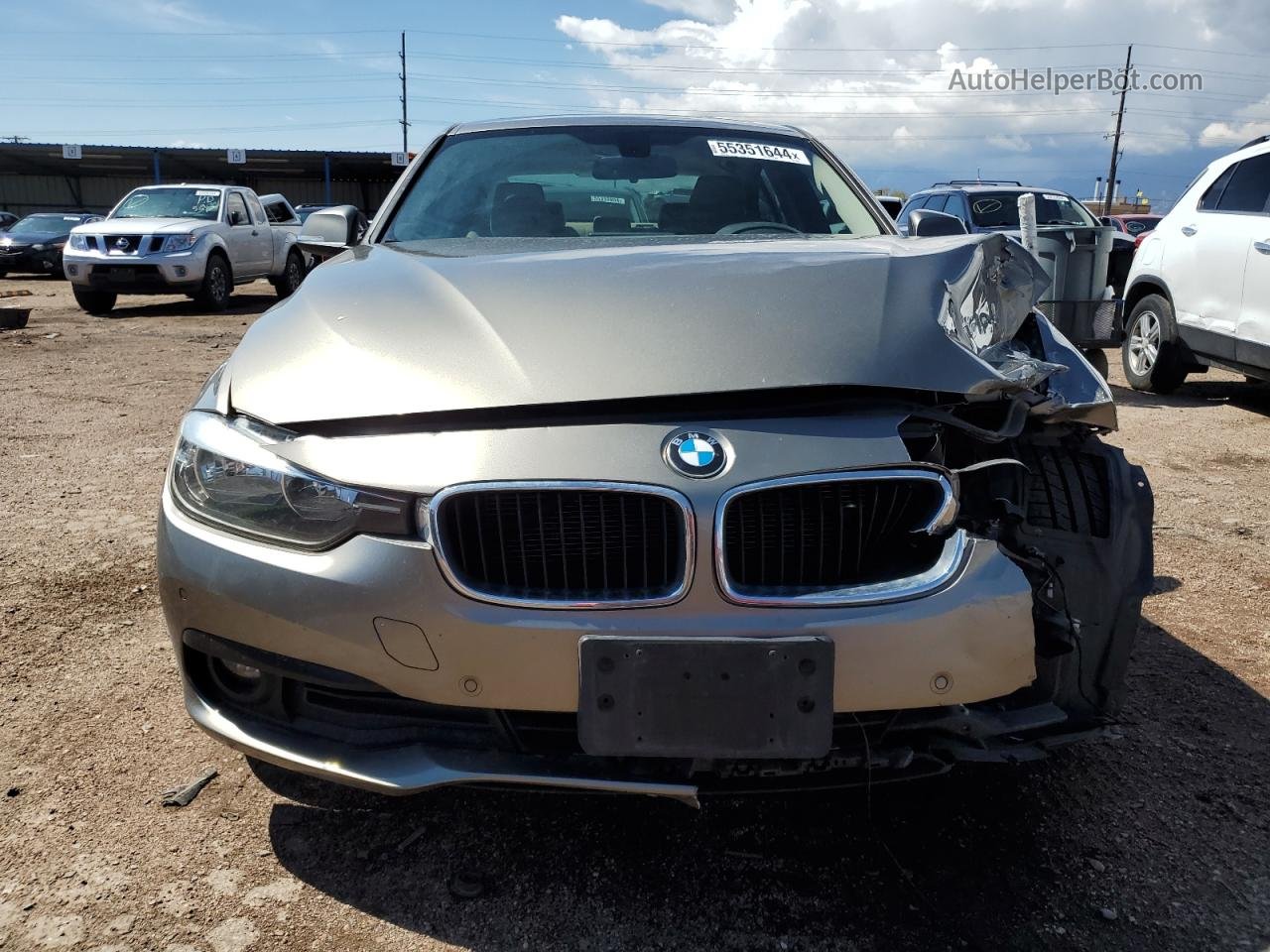 2016 Bmw 320 I Silver vin: WBA8E1G59GNT99934