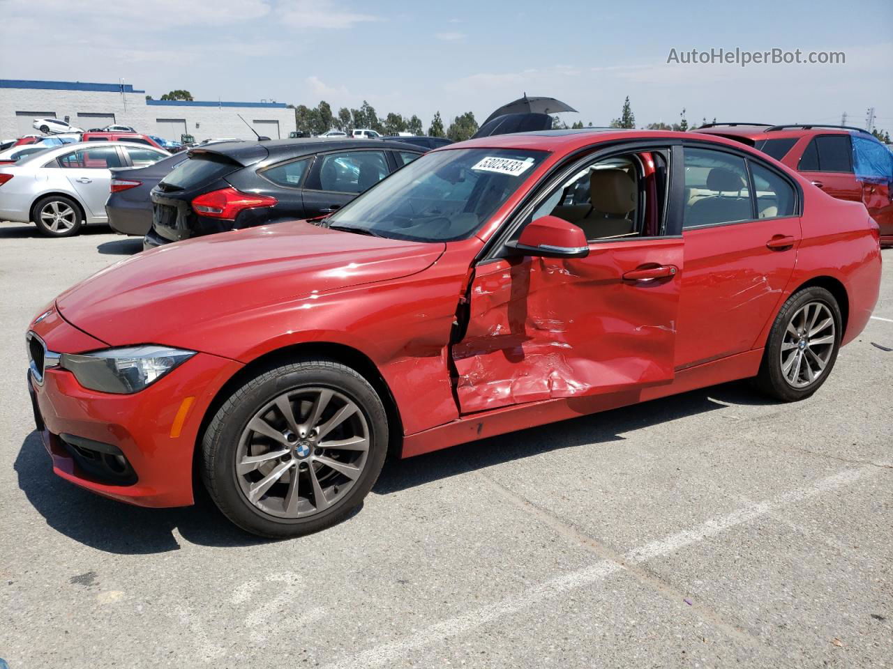 2016 Bmw 320 I Красный vin: WBA8E1G59GNU10821