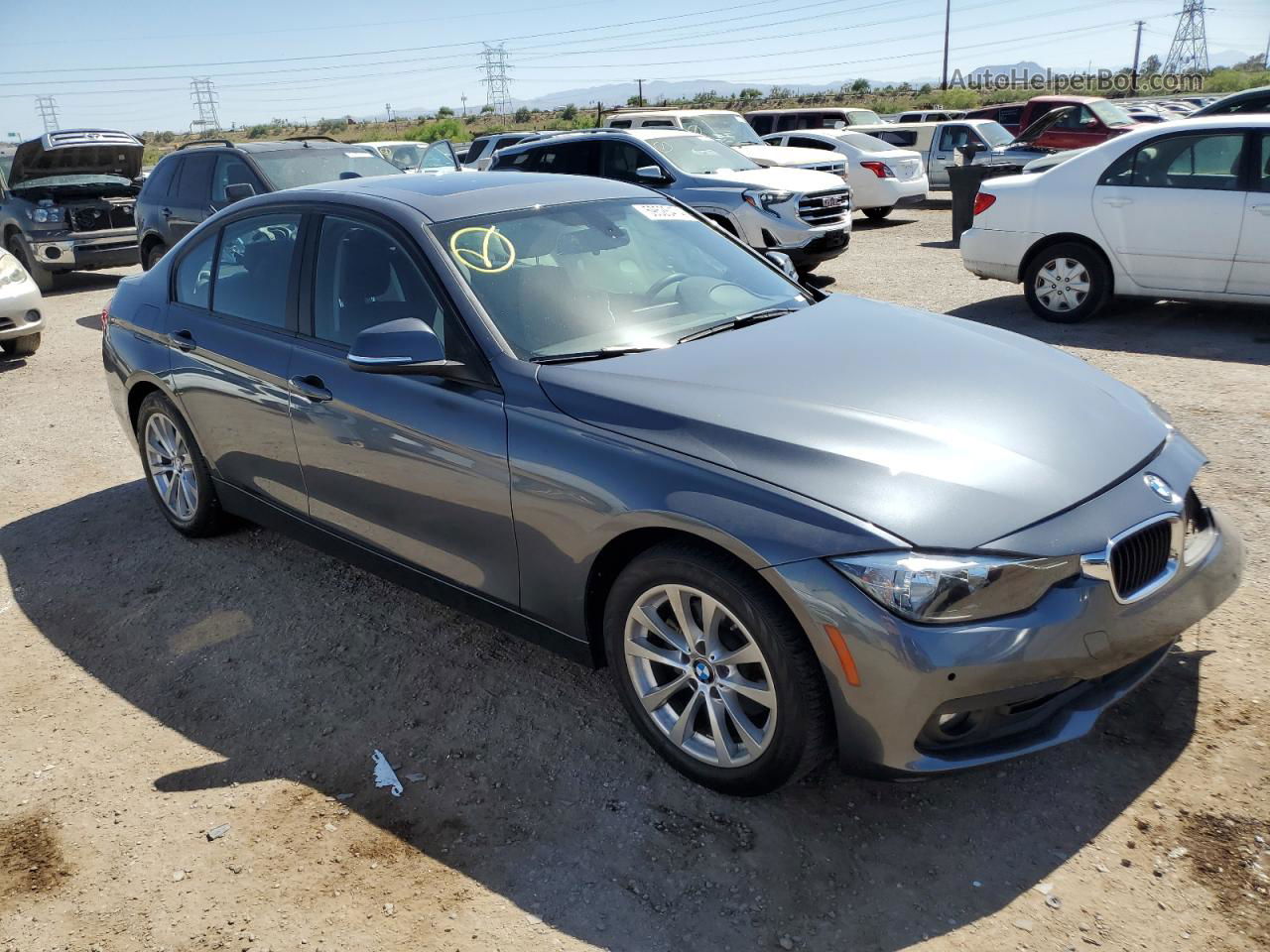 2016 Bmw 320 I Charcoal vin: WBA8E1G5XGNT35224