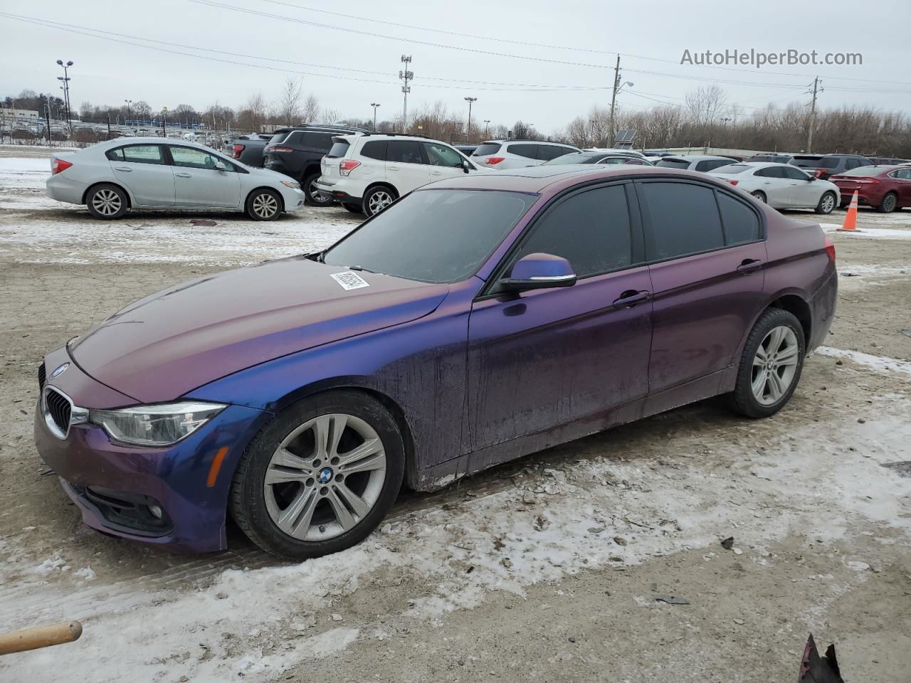 2016 Bmw 328 Xi Sulev Purple vin: WBA8E3G52GNT78192