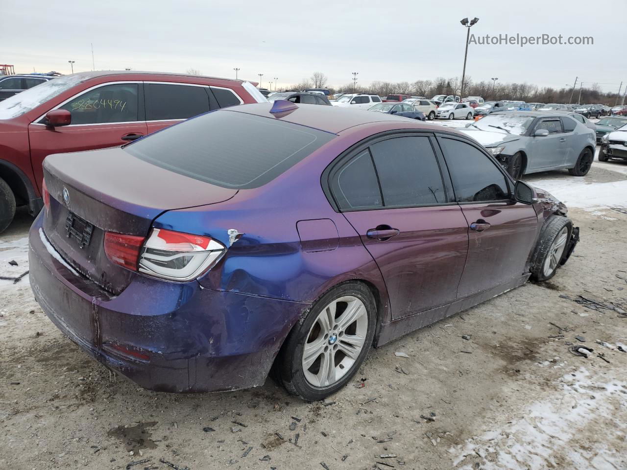 2016 Bmw 328 Xi Sulev Purple vin: WBA8E3G52GNT78192