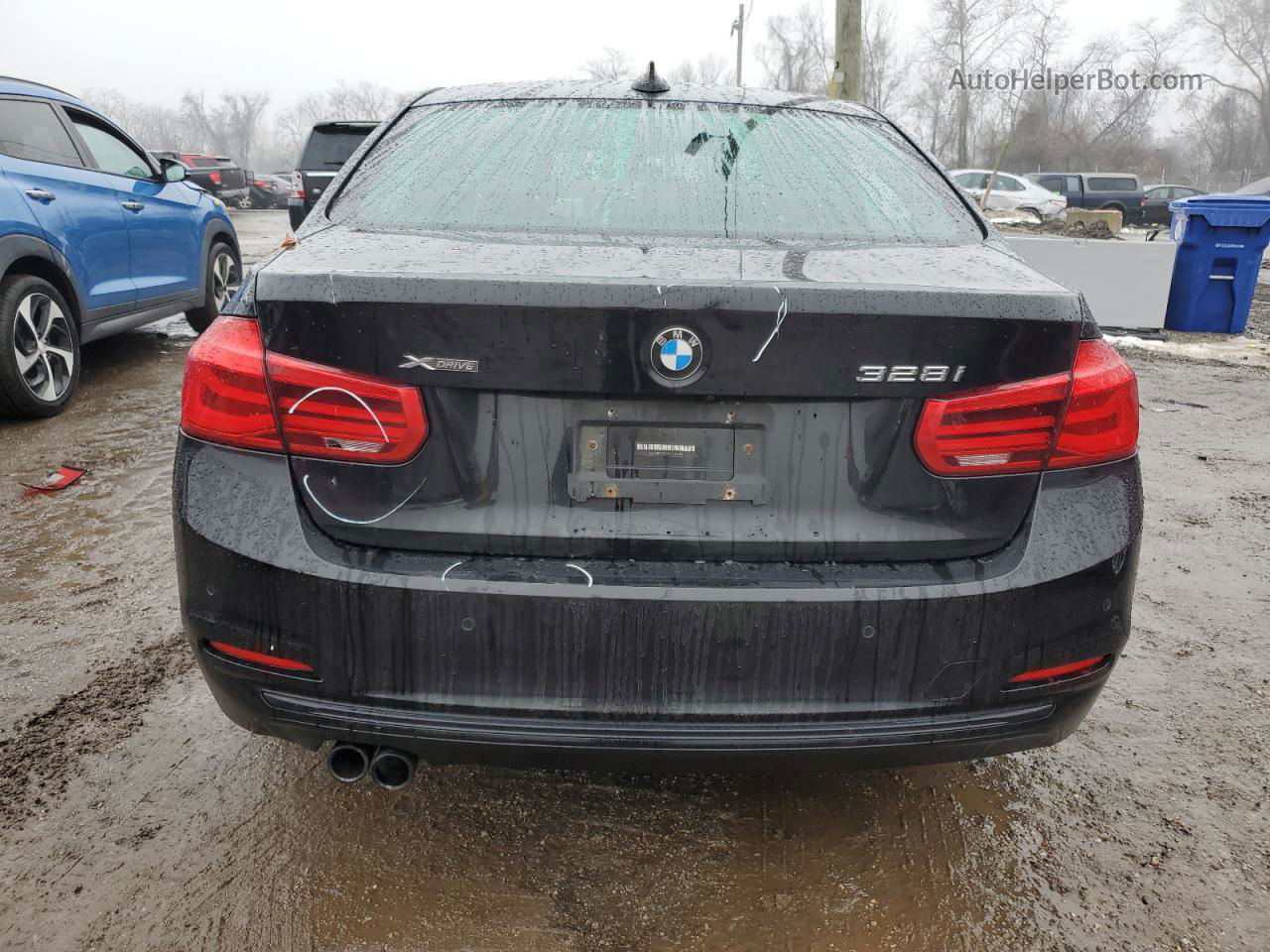 2016 Bmw 328 Xi Sulev Черный vin: WBA8E3G54GNU05019