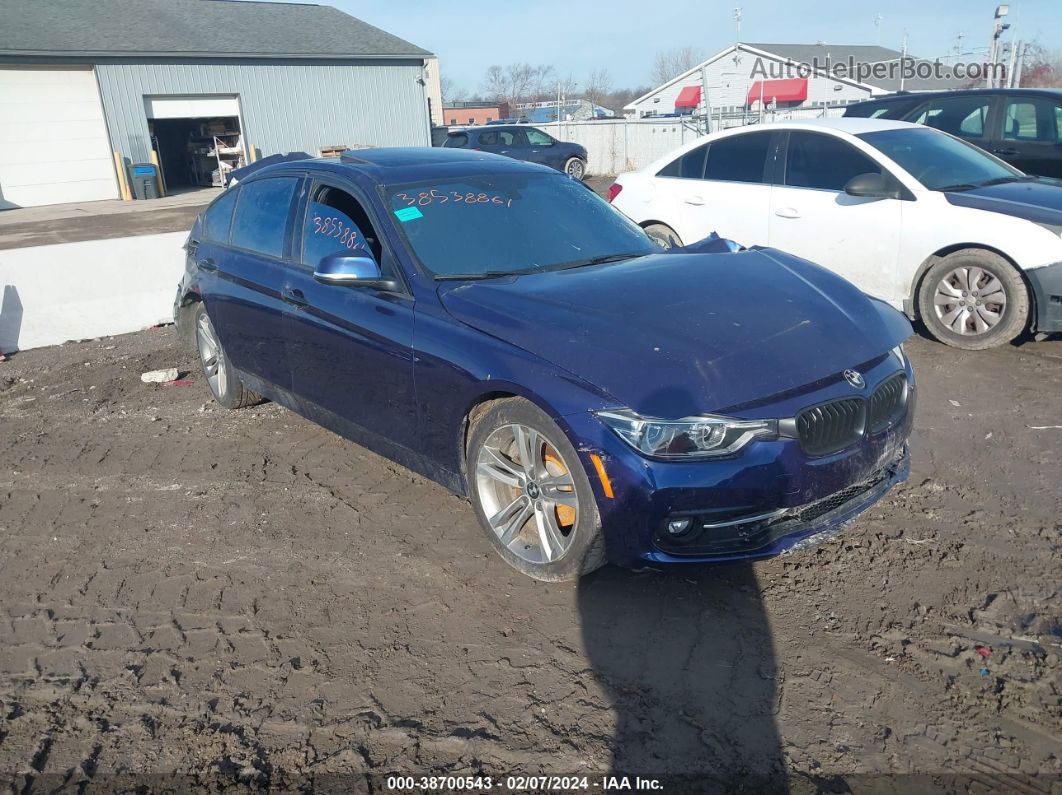 2016 Bmw 328i Xdrive Blue vin: WBA8E3G58GNU04195