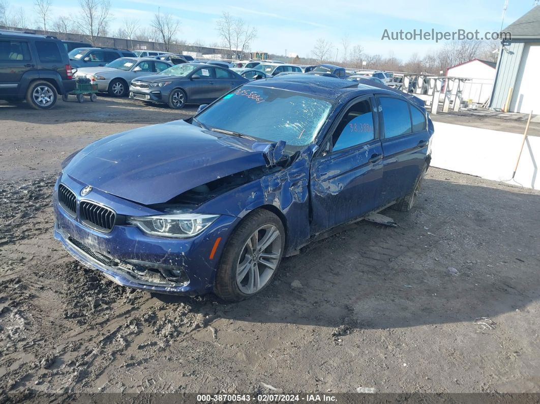 2016 Bmw 328i Xdrive Blue vin: WBA8E3G58GNU04195