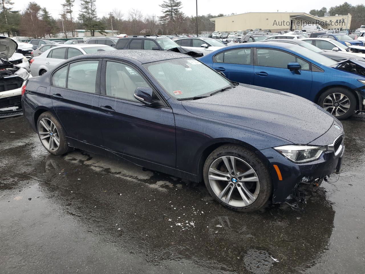 2016 Bmw 328 Xi Sulev Синий vin: WBA8E3G59GNT78691