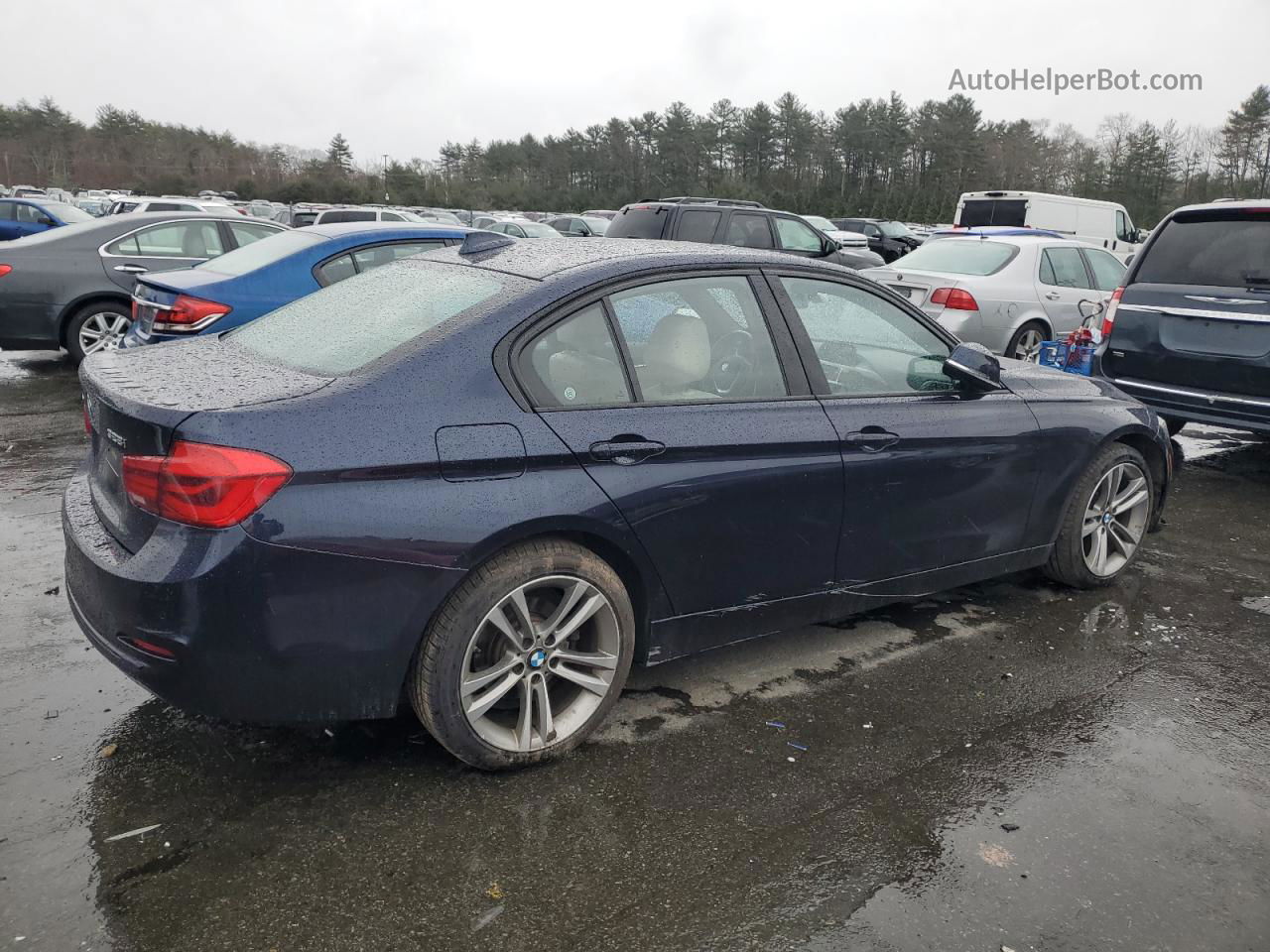 2016 Bmw 328 Xi Sulev Синий vin: WBA8E3G59GNT78691