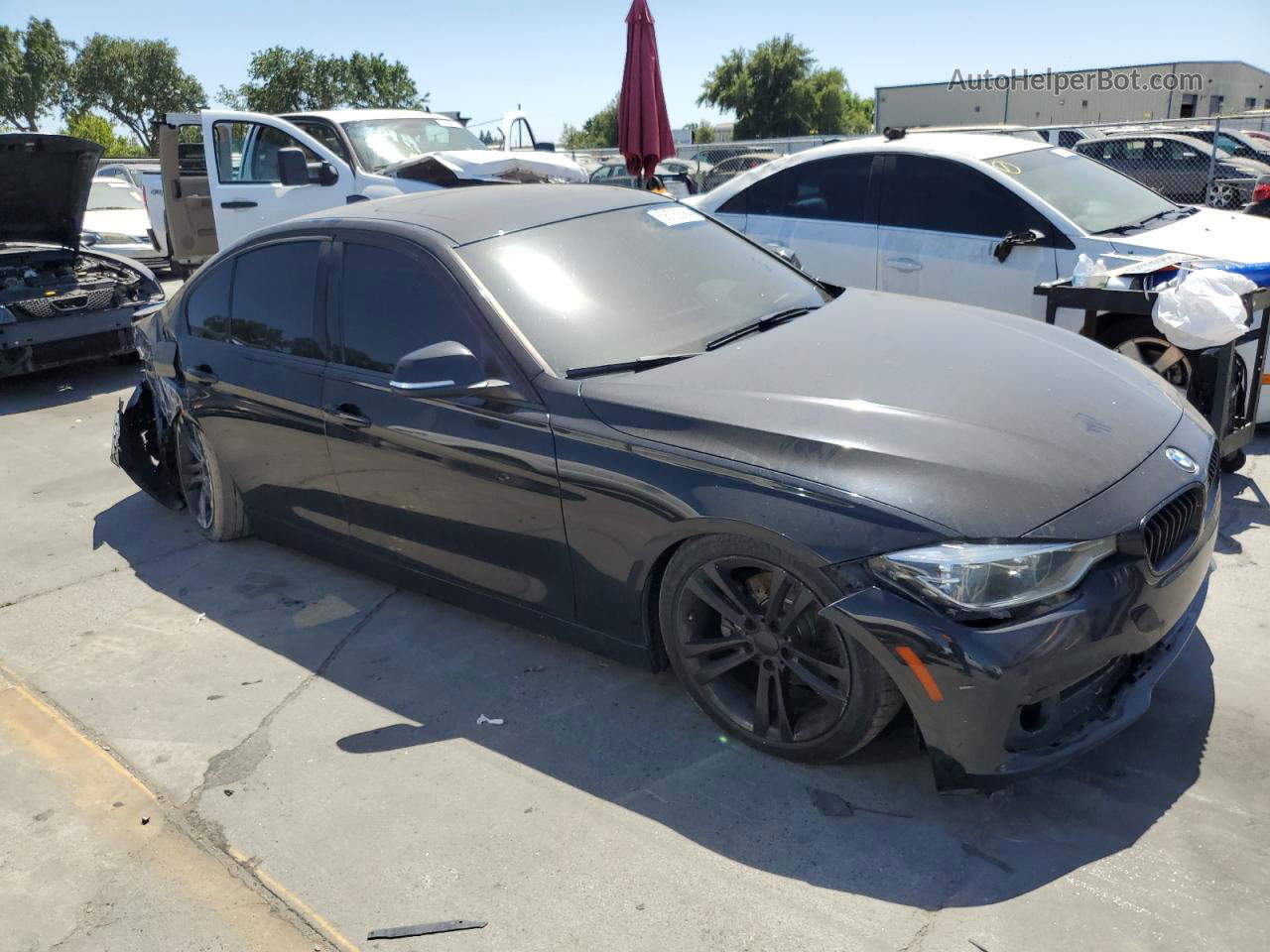 2016 Bmw 328 D Black vin: WBA8E5C54GK388631