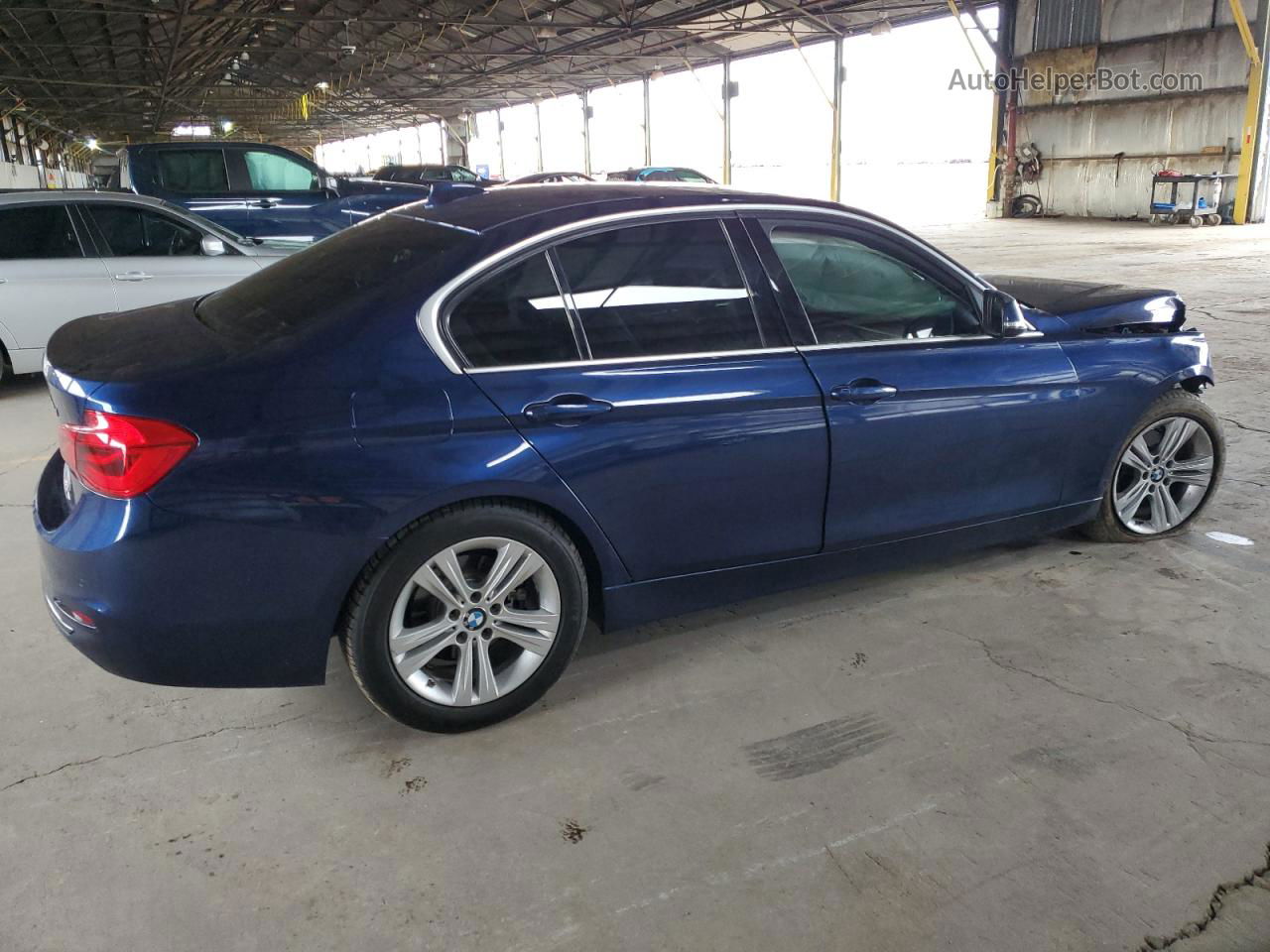 2017 Bmw 328 D Синий vin: WBA8E5C57HK388768