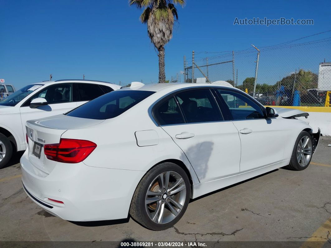 2017 Bmw 328d   White vin: WBA8E5C58HK388715