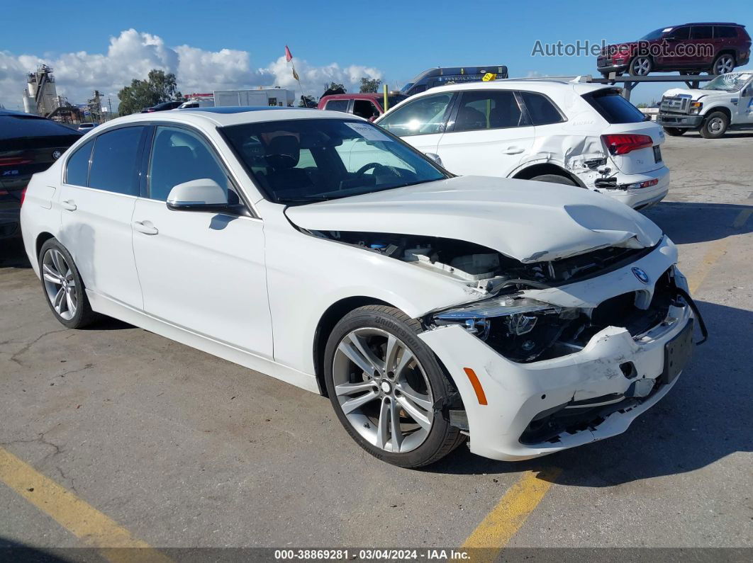 2017 Bmw 328d   White vin: WBA8E5C58HK388715