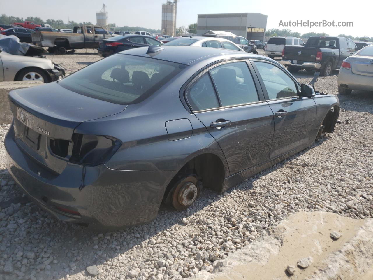 2017 Bmw 320 Xi Gray vin: WBA8E5G30HNU43004