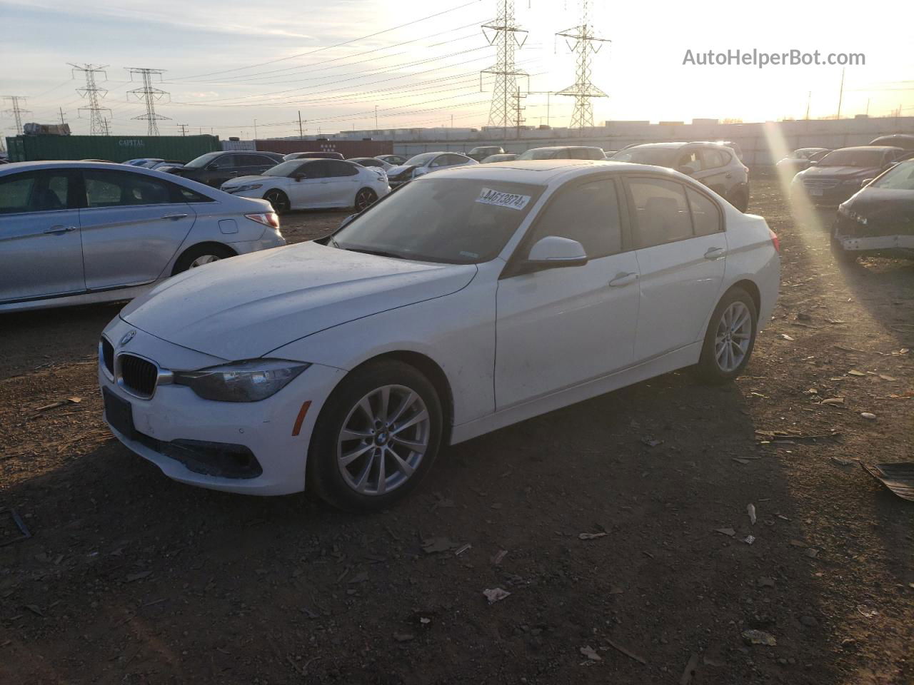 2017 Bmw 320 Xi White vin: WBA8E5G31HNU43903