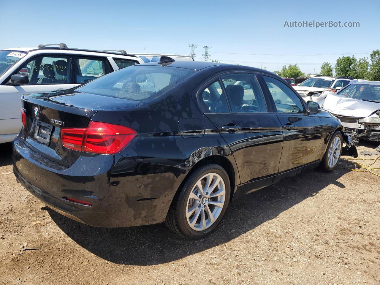 2017 Bmw 320 Xi Black vin: WBA8E5G3XHNU42667