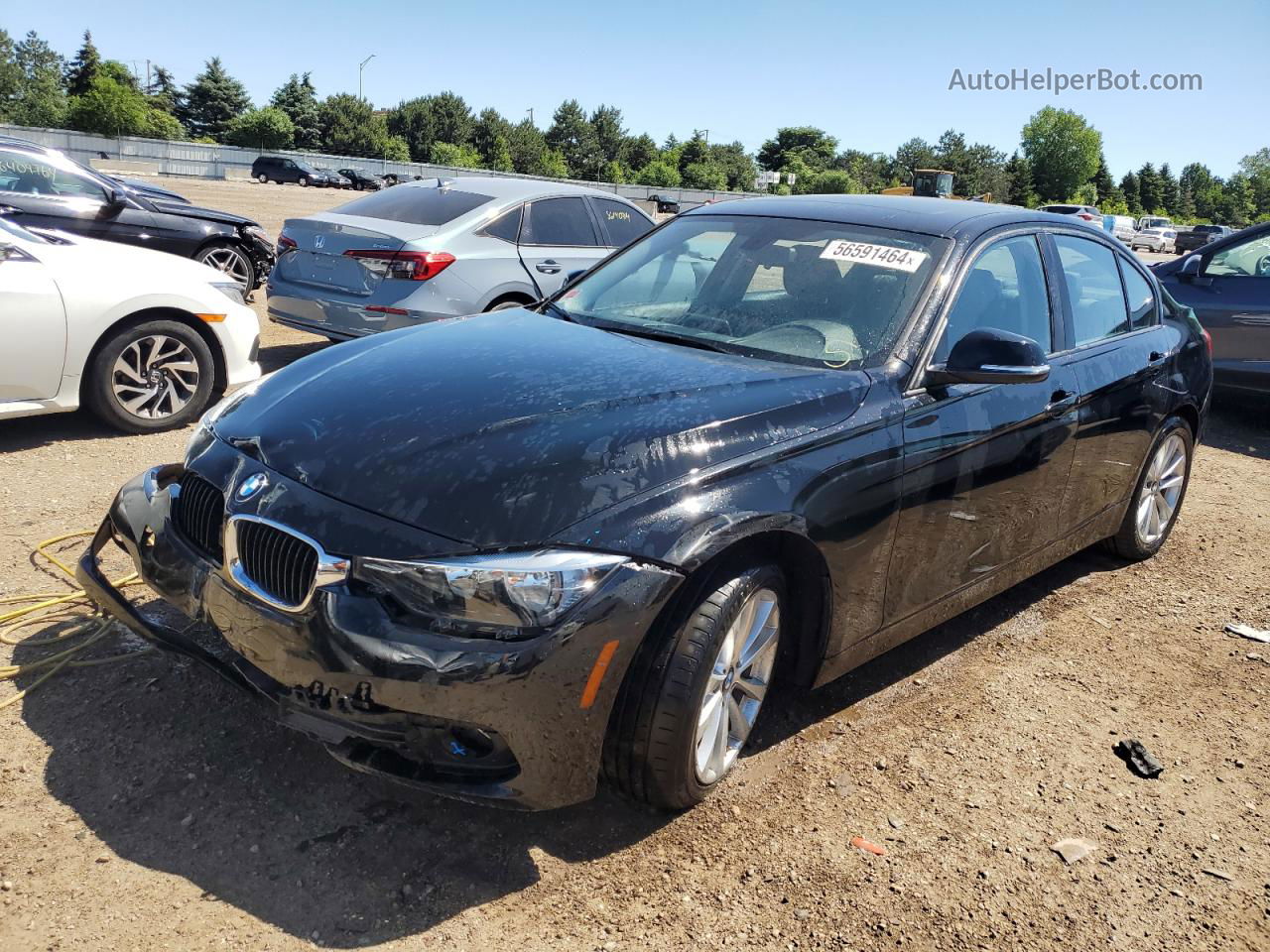 2017 Bmw 320 Xi Black vin: WBA8E5G3XHNU42667